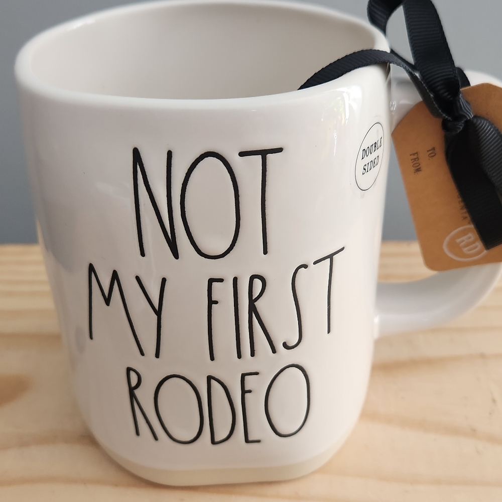 Rae Dunn Not My First Rodeo Horse Double-sided Ceramic Mug NWT - Picture 8 of 15